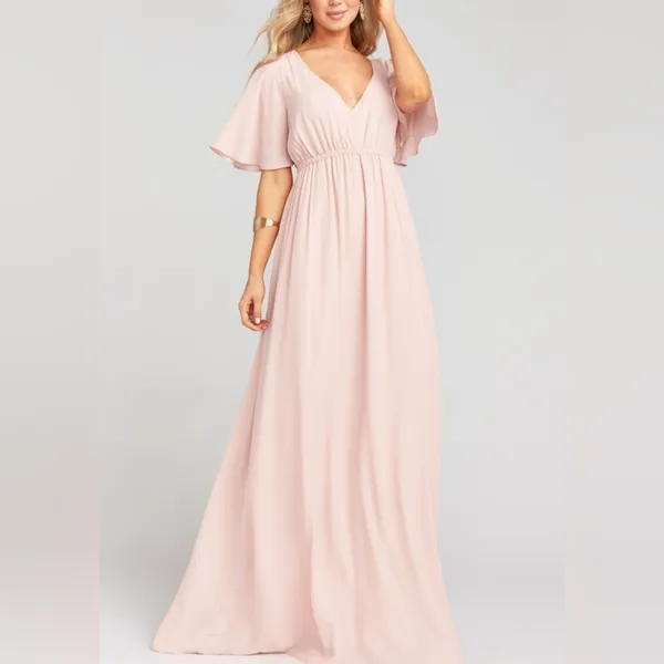 Show Me Your Mumu $198 Bridesmaid Dress‎ Pink Emily Empire Waist Gown Maxi - Image 2