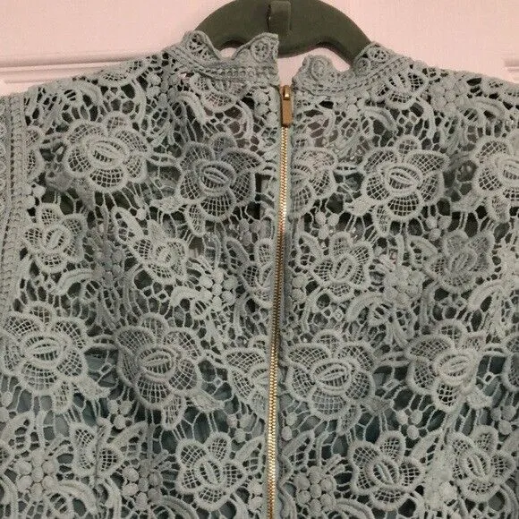 Nanette‎ Lepore knit embroidered sleeveless top women's size large zip back - Image 7