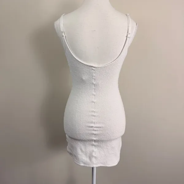 SKIMS Terry Cloth Mini Dress Marble White AC-DRS-0404 Small NWT - Image 5