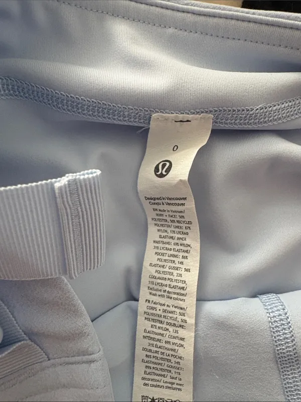 Lululemon Pale Blue Athletic Skort with Side Tabs - Image 3