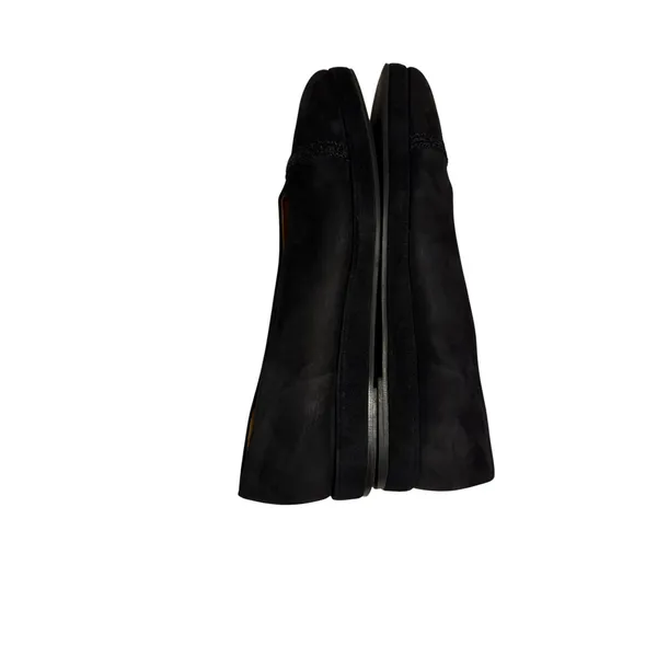 Vintage Harold's Black Suede Cap-Toe Flats Loafers‎ size 9AA Made in Italy - Image 6