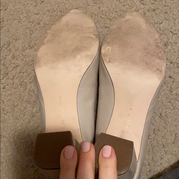 Calvin Klein Nude Cream Block Heel Pumps Size 8 - Image 5