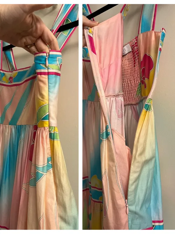 Hunter Bell Rita Cotton Tiered Dress Size XS - Image 11