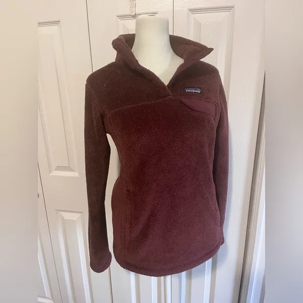Patagonia Retool T-Snap Pullover Burgundy Extra Small - Image 2