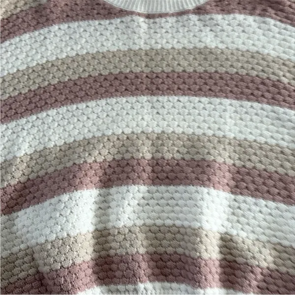 Hollister Size Small Pink and White Striped Sweater. - Image 3