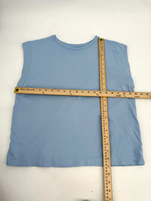 A New Day Top Women’s L Light Blue 100% Cotton - Image 7