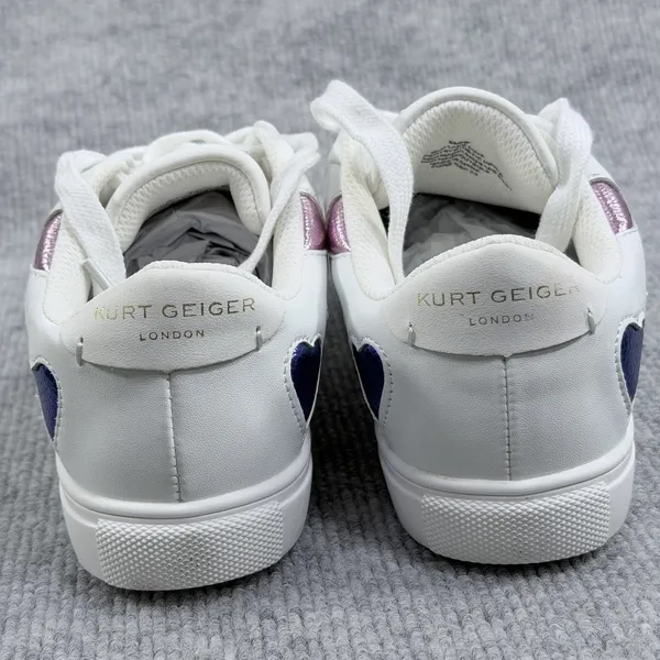 Kurt Geiger London Size 36/5 Lane Love White Multicolor Puffy Hearts Sneakers - Image 5