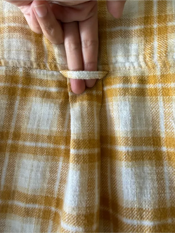NWT American Eagle Outfitters Mustard Plaid Button-Down Shirt - Image 9