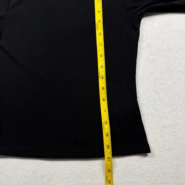 Edikted Women’s Black Ribbed Turtleneck Long Sleeve Top Size Medium - Image 6