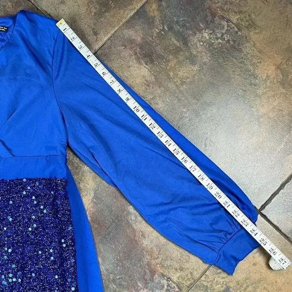 SHEIN Glamour Elegant Blue Formal Dress XL 12 - Image 5