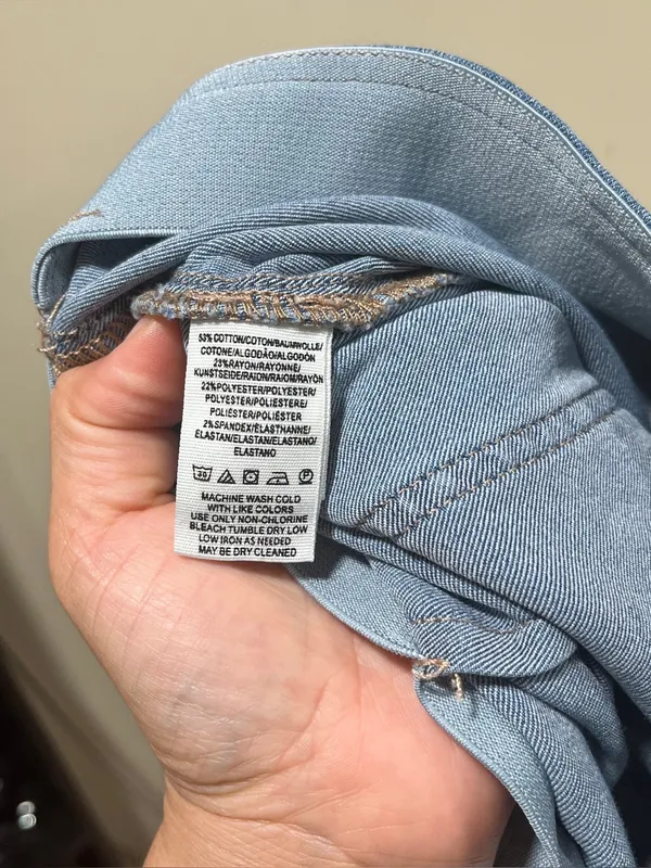 We The Free free peoplePenny Pull-On Flare Jeans size 26 blue denim light wash - Image 8