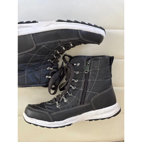 Weatherproof‎ Katie Black Quilted Winter Snow Boots Faux Fur Lined Size 6M - Image 5