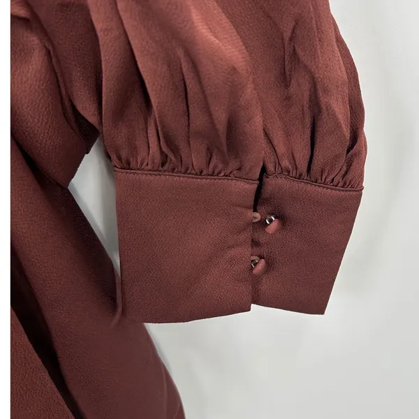 Never Fully Dressed Coco Wrap Dress Curve Brown Long‎ Sleeve Midi NWT Size US 18 - Image 7