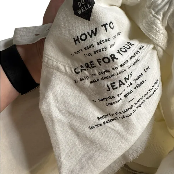 👖 Madewell Paperbag‎ Dad Jeans White Denim High Waist Women’s Sz 28 👖 - Image 4
