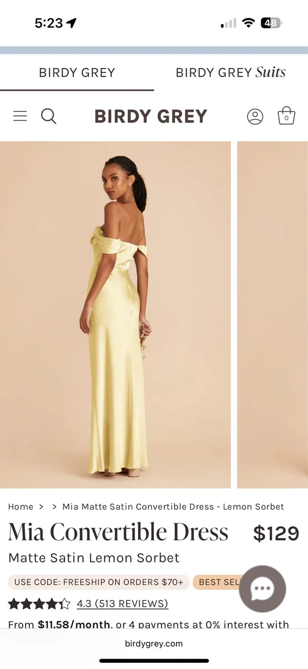 Bridesmaid Birdy Grey Dress - Image 2