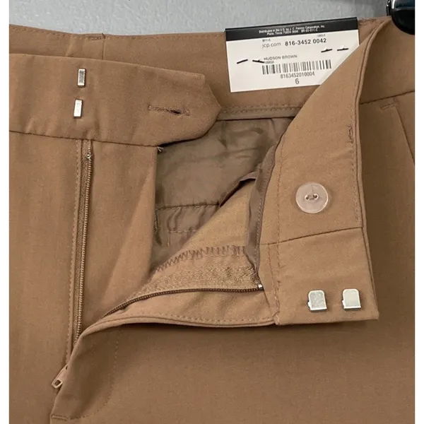 Worthington Bermuda Trouser Short Size 6 Camel Tan Dressy Career Preppy Twee Y2K - Image 4