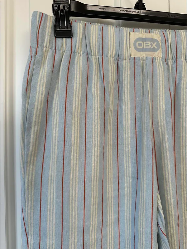 Pacsun Outer Banks Beachcomber Linen Boxer Pants Blue Stripe XS - Image 6