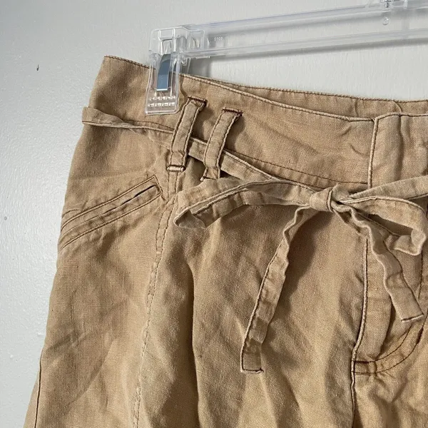 Patagonia Size 4 Womens Tan 100% Hemp Shorts Waist Tie 5.5” Inseam Granola - Image 2