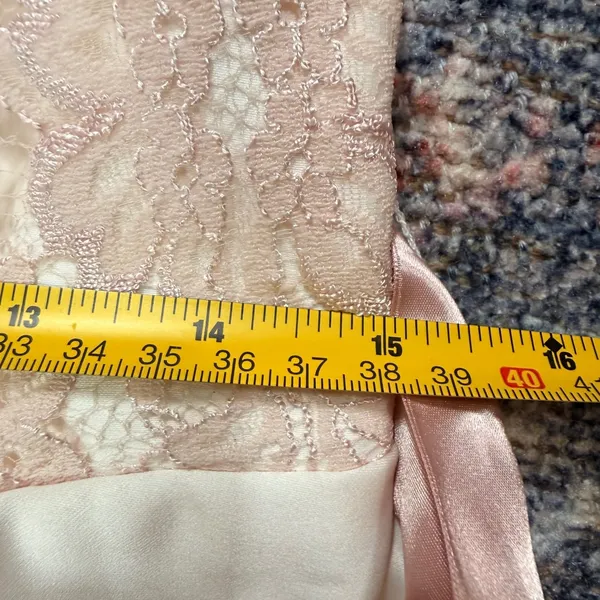 Jessica McClintock Gunne Sax Strapless Bubble Hem Mini Dress Ivory Pink Size 11 - Image 8