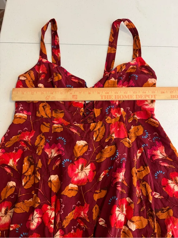 Free People Lattice Lovers Floral Slip Dress size small floral printed girly - Image 4