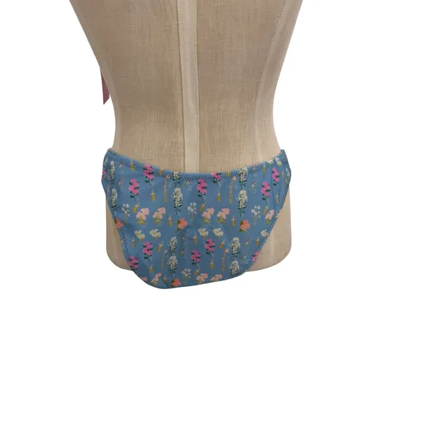 Strawberry Milk Mob Brad's‎ Favorite Floral Bikini Set Blue Ruffle NWT Medium - Image 11