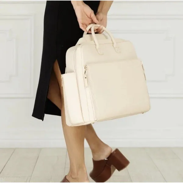AYLA Co DIAPER BAG white cream Women’s Large Bag Travel Multipocket Carryon - Image 7
