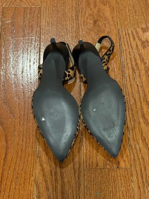 NEW Levity Cheetah Print Point Toe Slingback Heels Size 7.5 - Image 5
