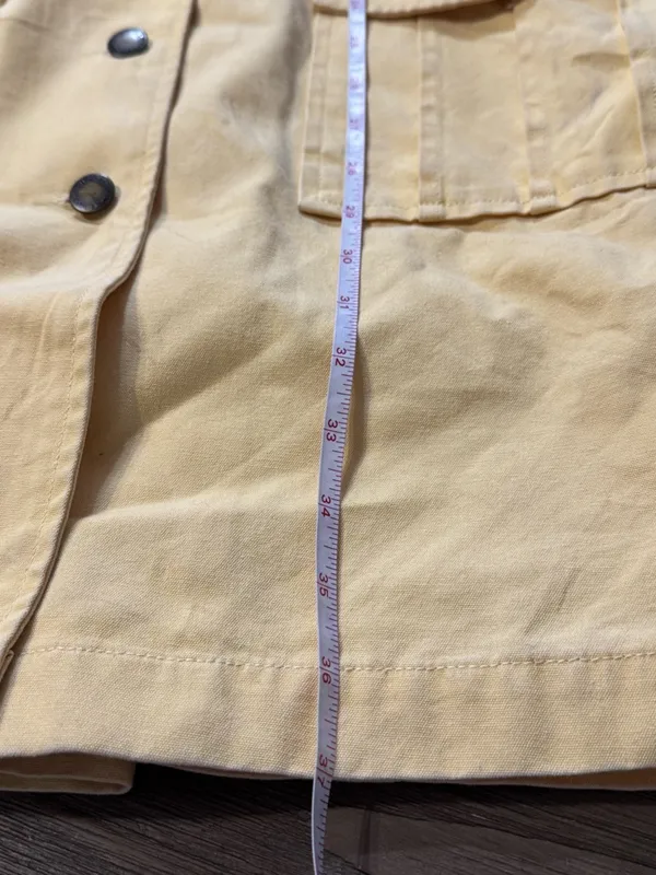 Vintage Ruff Hewn Sunny Yellow Trench Coat with Studded Belt - Image 8