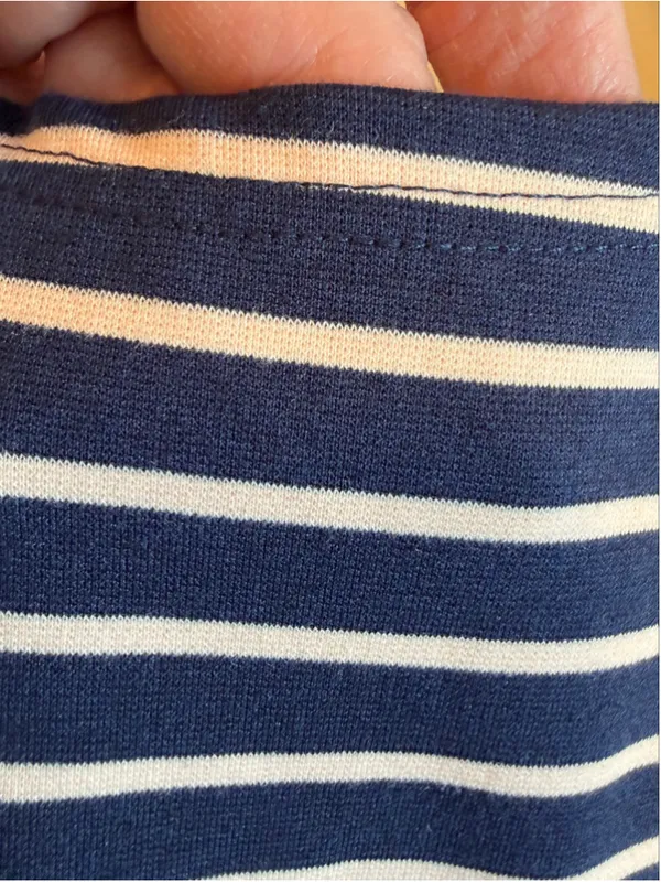 NWT Free People Nautical and Knotty Skater Dress Size Large Striped Lace S11 - Image 8