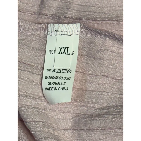 Women's Crinkle Wide Leg‎ Slacks XXL Lightweight Summer Pastel Lilac NEW - Image 8