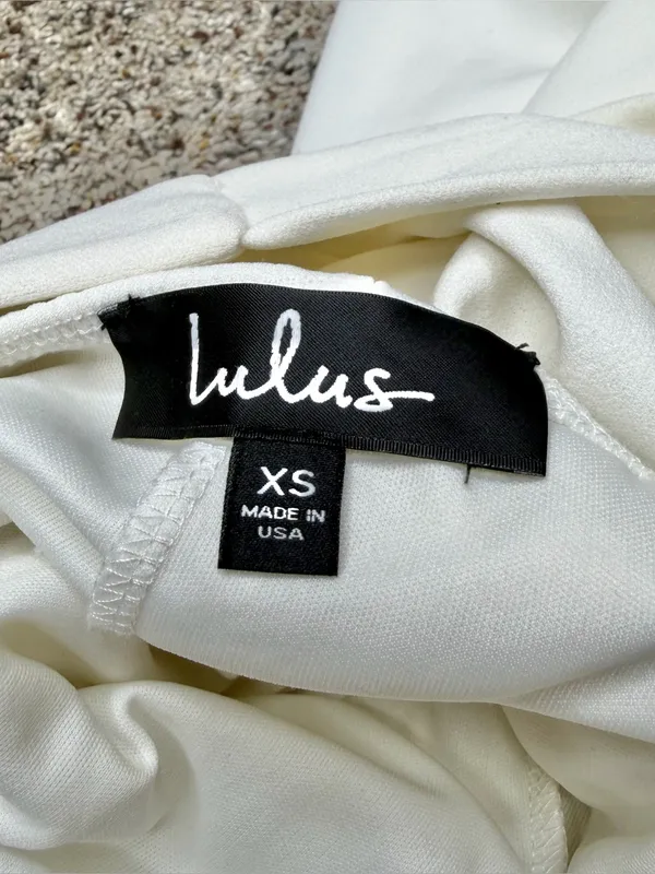 Lulus Thinking Out Loud White Backless Jumpsuit Extra Small Bridal Bride Wedding - Image 6