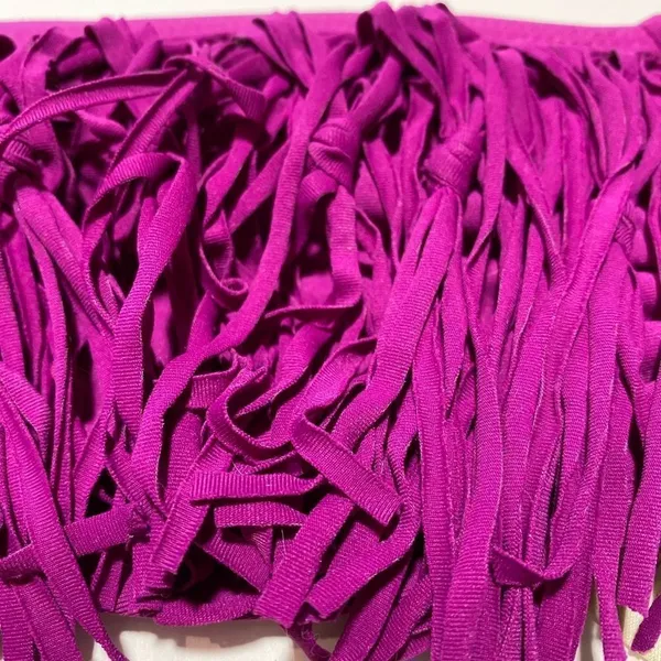 L*Space Fringe‎ Bandeau Bikini Top Fuschia - Image 4