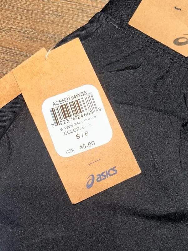 NWT ASICS Black Running Shorts Women's Small - Image 7