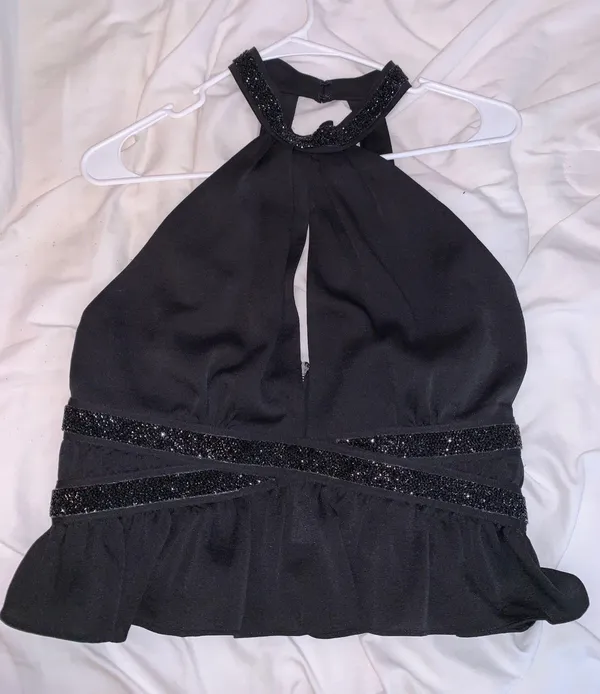 Express Black Halter Top - Image 2