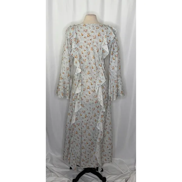SPELL & THE GYPSY Fleur Frill Bias Maxi Dress Teapot Blue Floral‎ Bohemian Large - Image 10