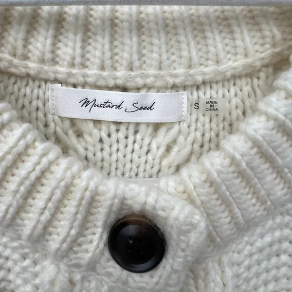 NWOT Mustard Seed Maggie Cable Knit Cardigan - Image 8