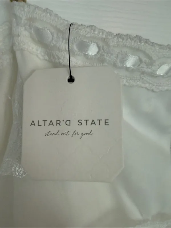 Altar'd State Ivory Floral Appliqué Maxi Dress - Image 9