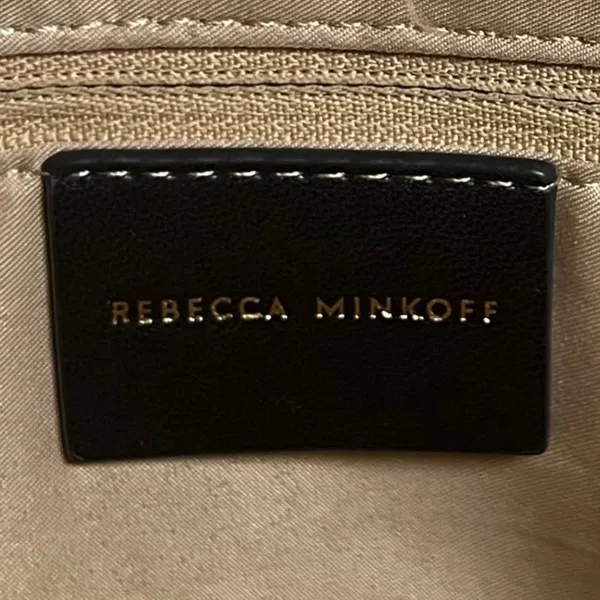 Rebecca Minkoff‎ Regan Tote Bag Womens Large Beige Pebbled Leather Tassel Gold - Image 11