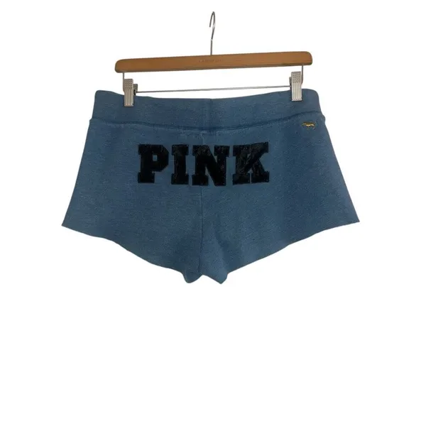 ✨Pink Victoria Secret University Cutoff Sweat Blue Sz Medium Shorts✨ - Image 3