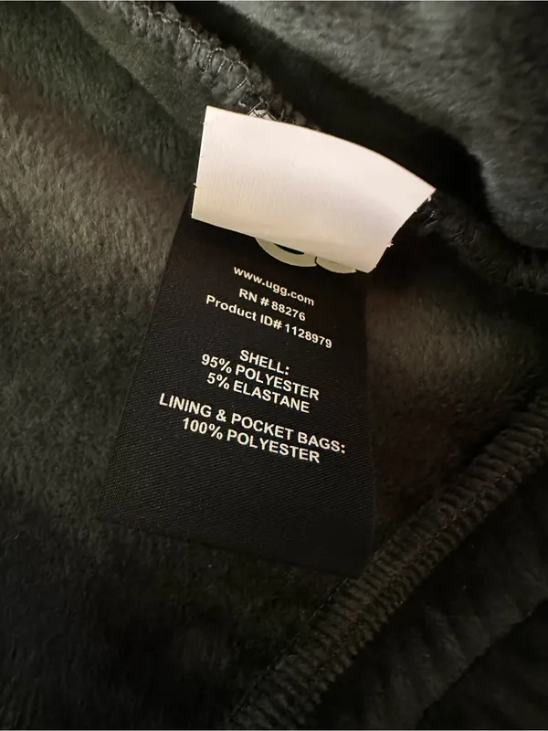 NWT UGG Devaney Bomber Jacket Dark Green Velour Velvet Full Zip Hot Pink - Image 6