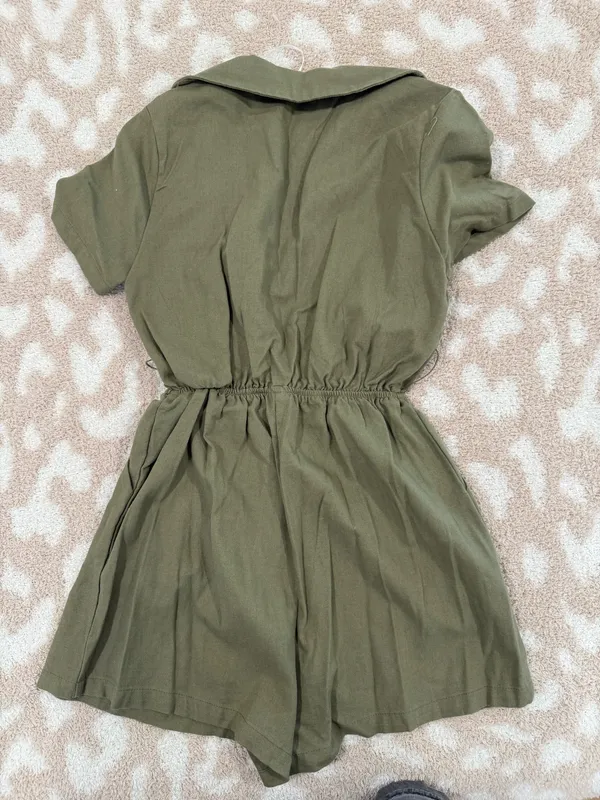 Princess Polly Romper Olive Green - Image 2