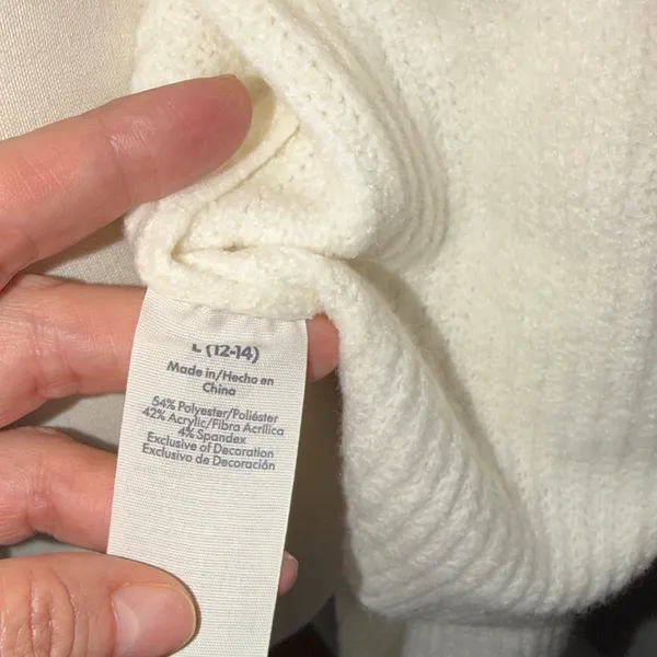 No Boundaries Cream Single-Button V-Neck Knit Cardigan - Image 6