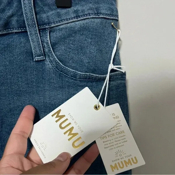 NWT Show Me your Mumu Reba Denim Maxi Skirt size 27 - Image 6