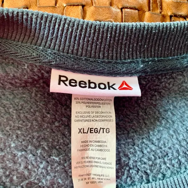 REEBOK Blue Long Sleeve Sweatshirt - Image 3