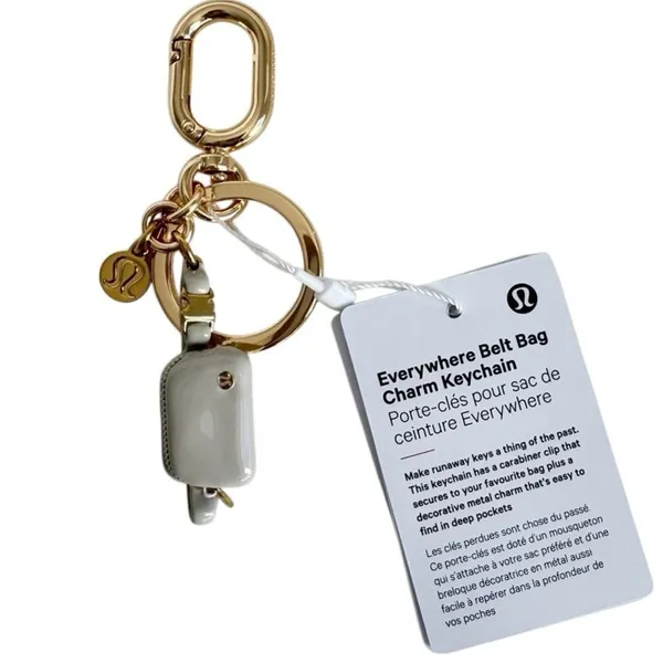 Lululemon Everywhere Belt Bag Key Charm Beech White / Gold - Image 3