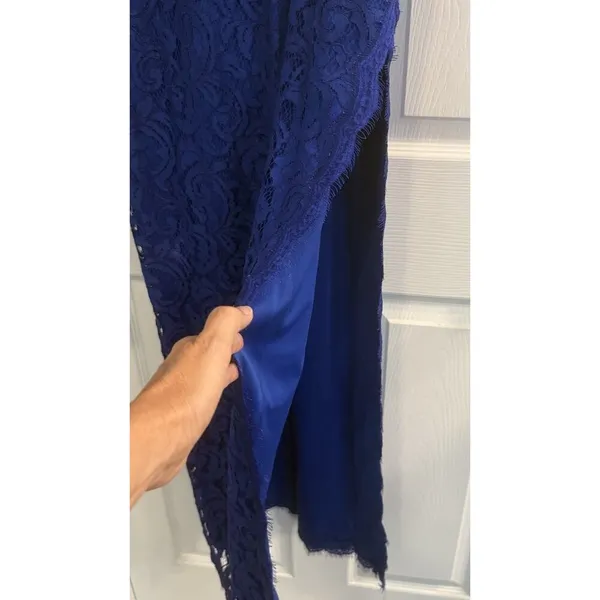 Tadashi Shoji Dress Sz 12 Blue Floor Length Mother of Bride/Groom Bridesmaid EUC - Image 7