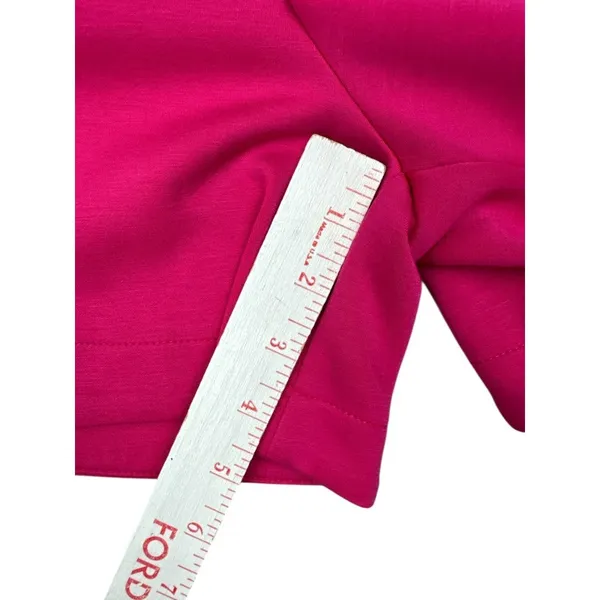 Pink Half Zip Sleeveless Cropped Sweatshirt & High Waisted Shorts Set Size Small - Image 9