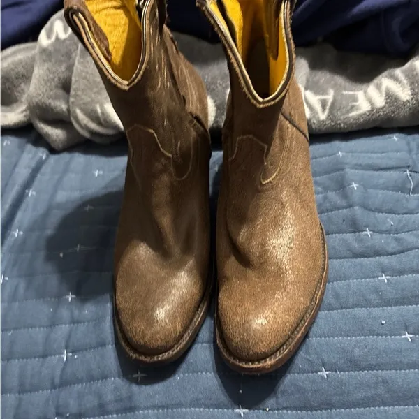 Tri star leather boots 8.5 chocalate color Brown - Image 5