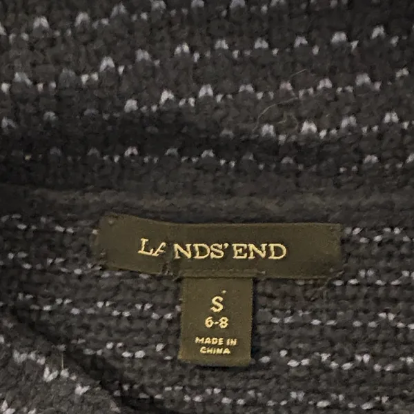 Lands' End Women's Deep Blue Cowl Neck Sweater - Image 2
