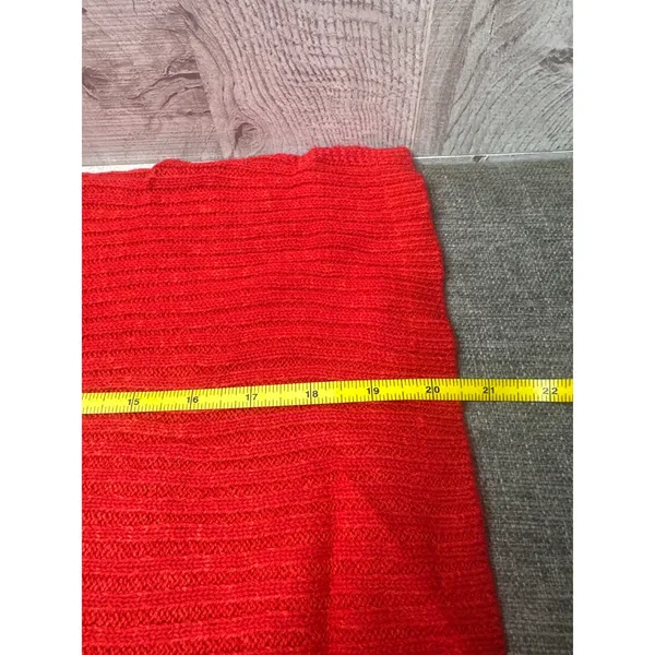 Wild Fable Red Ribbed V-Neck Sweater Long Sleeve Knit Top Large NEW - Image 7